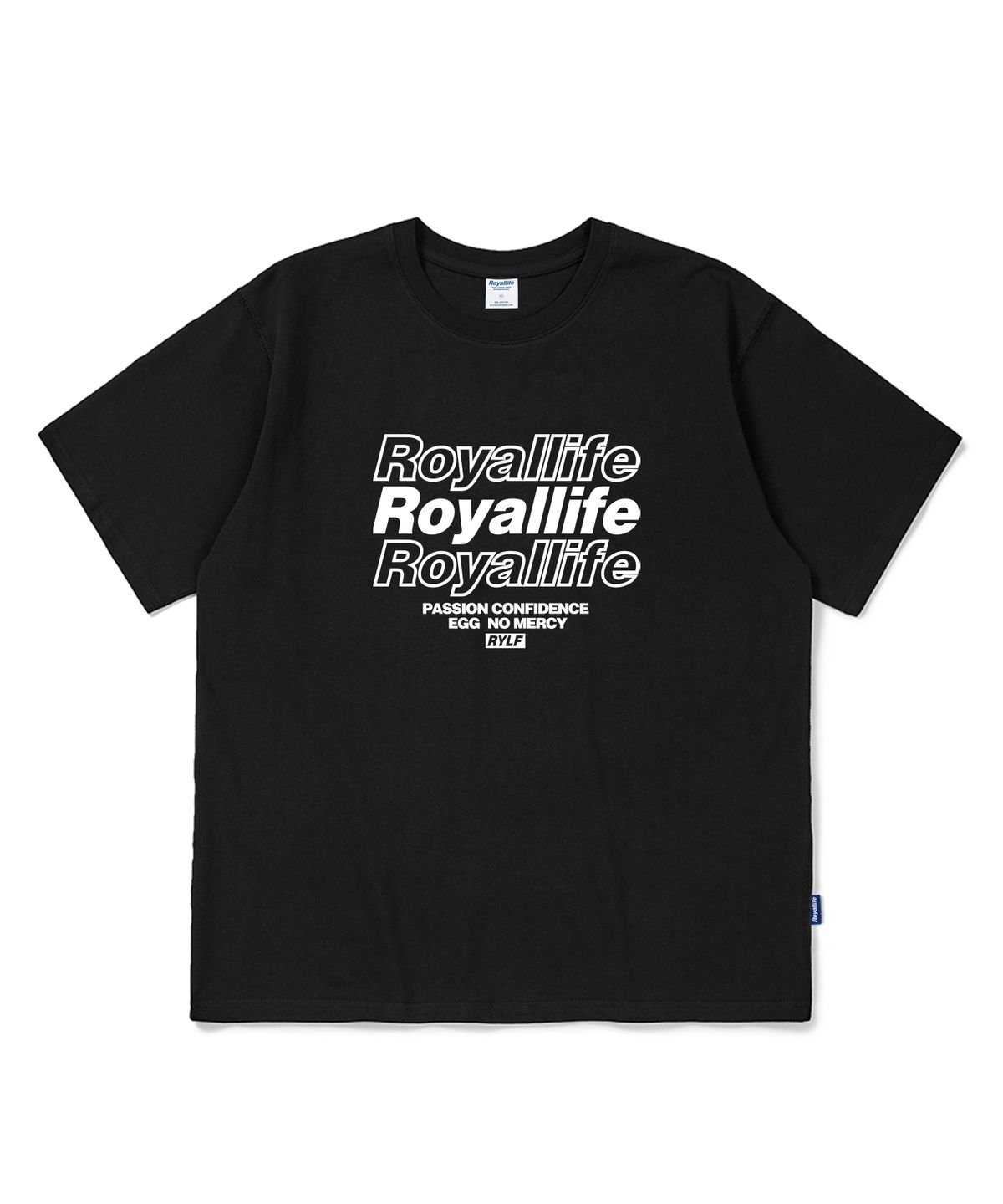 로얄라이프(ROYALLIFE) 멀티 로고 오버핏 반팔티 (RL229 MULTI LOGO TEE) BLACK