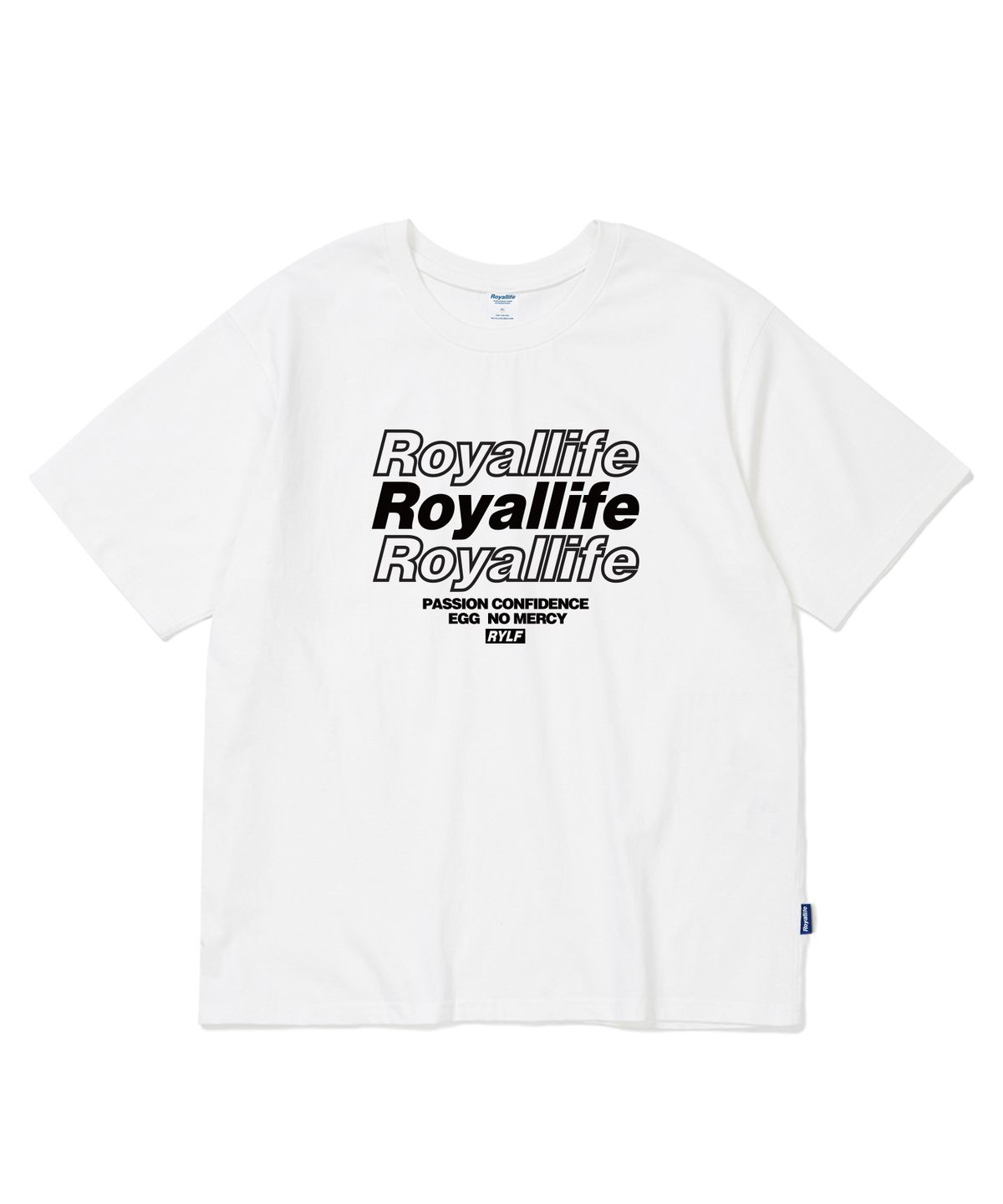 로얄라이프(ROYALLIFE) 멀티 로고 오버핏 반팔티 (RL229 MULTI LOGO TEE) WHITE