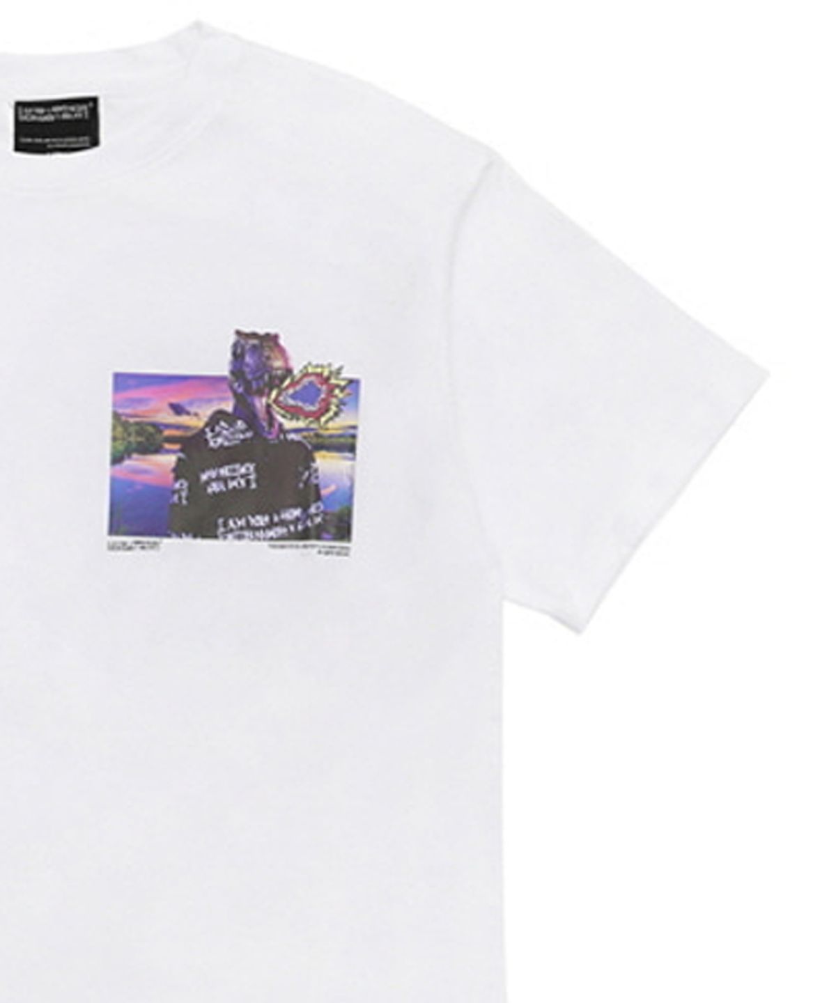 아임낫어휴먼비잉(I AM NOT A HUMAN BEING) DINOS SELFIE T-SHIRT - WHITE
