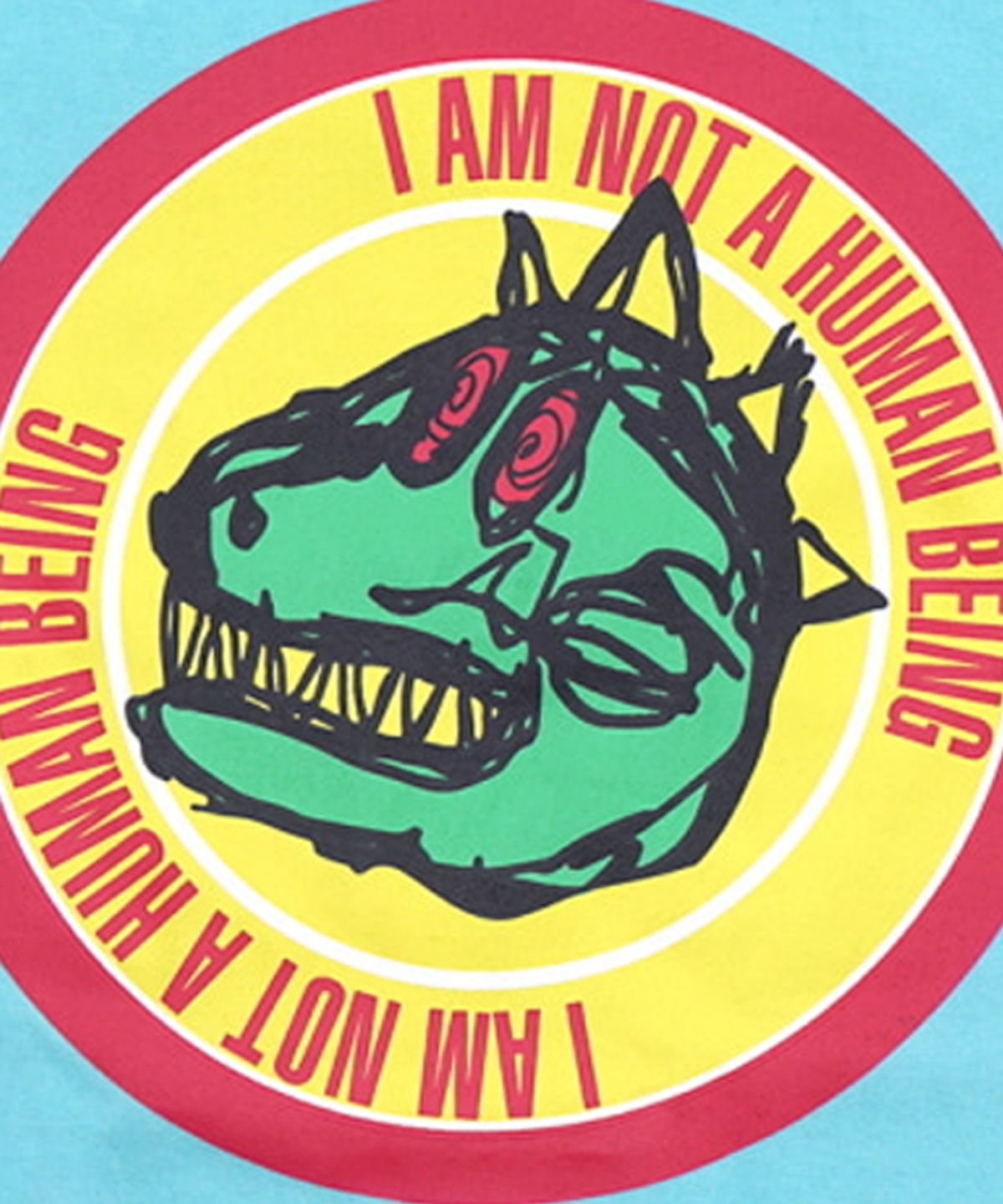 아임낫어휴먼비잉(I AM NOT A HUMAN BEING) DINO LOGO T-SHIRT - SKY BLUE