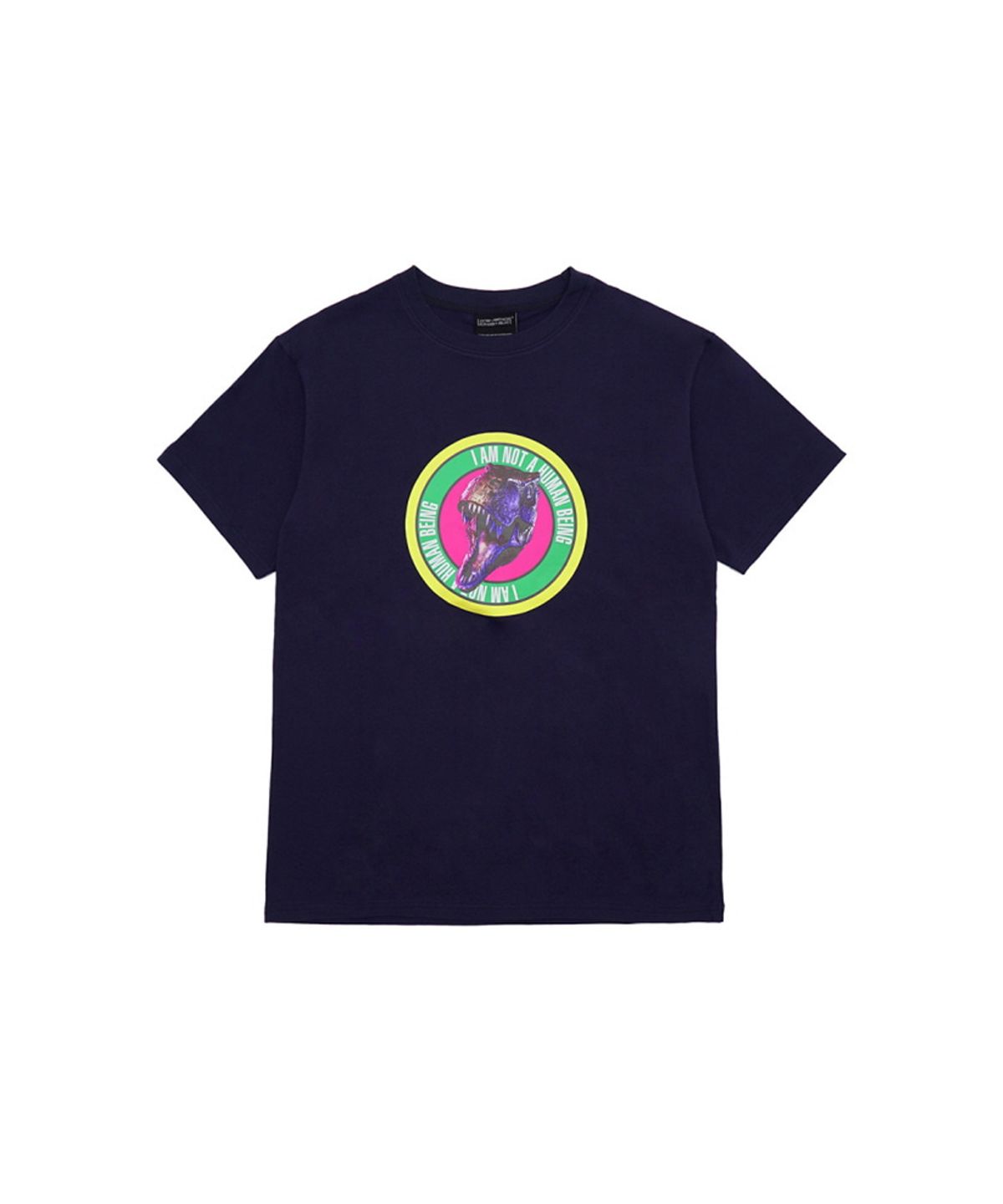 아임낫어휴먼비잉(I AM NOT A HUMAN BEING) DINO LOGO 3 T-SHIRT - NAVY