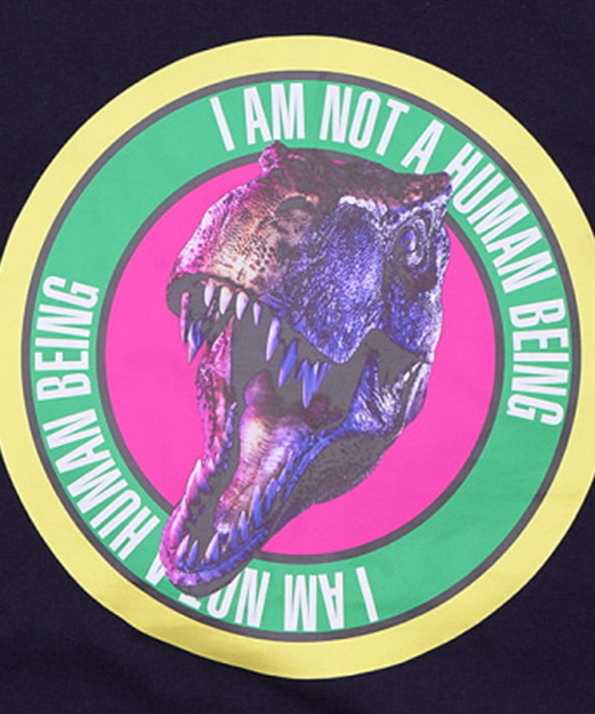 아임낫어휴먼비잉(I AM NOT A HUMAN BEING) DINO LOGO 3 T-SHIRT - NAVY