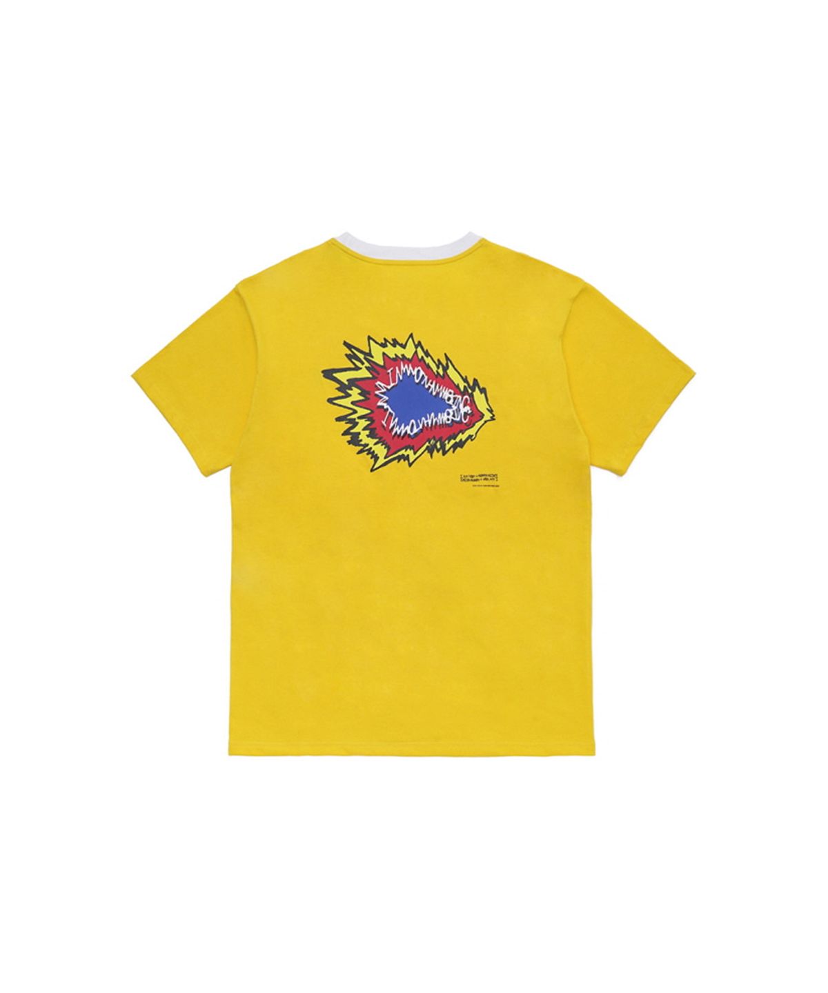 아임낫어휴먼비잉(I AM NOT A HUMAN BEING) FIRE CRACKER LOGO T-SHIRT - YELLOW
