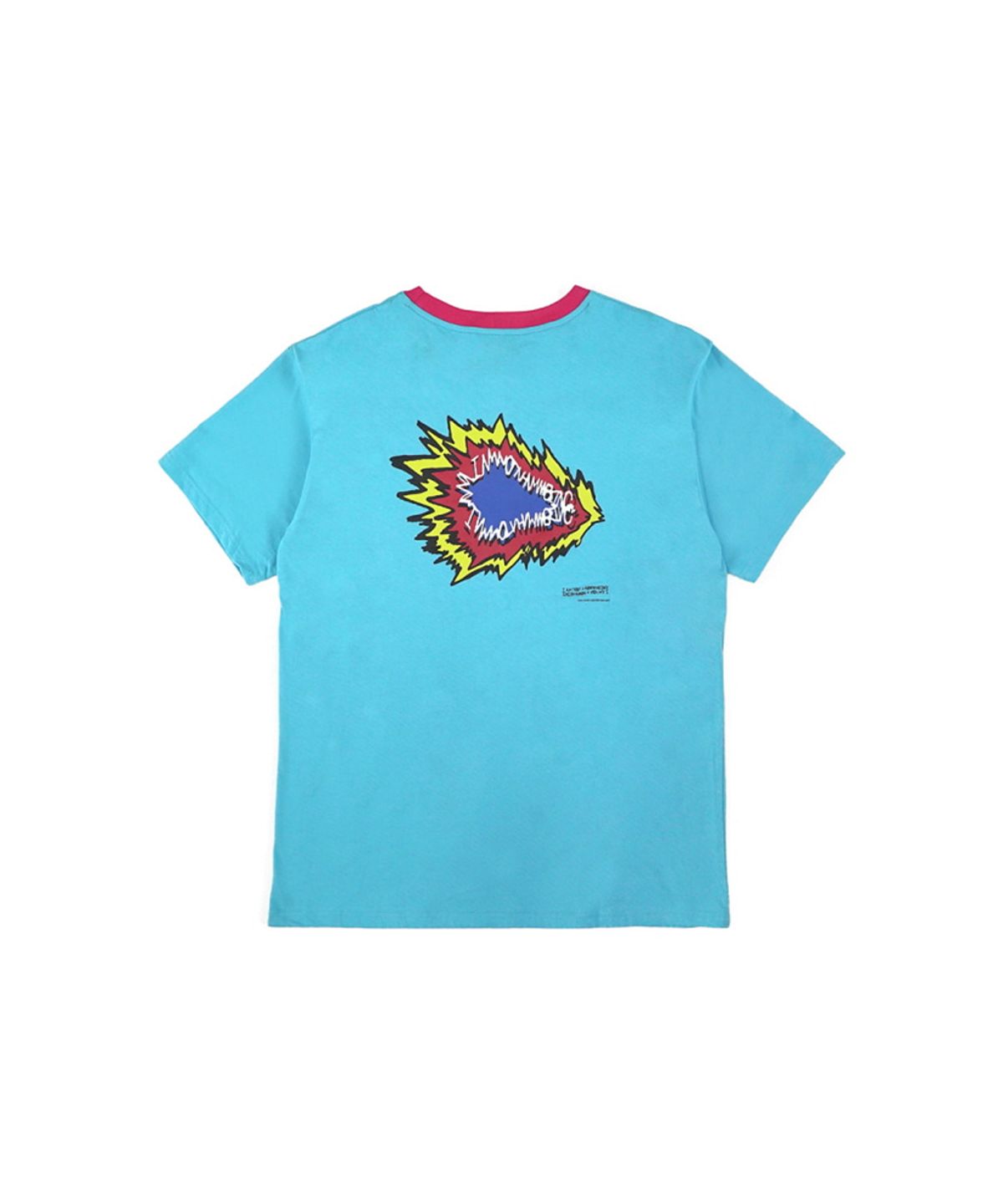 아임낫어휴먼비잉(I AM NOT A HUMAN BEING) FIRE CRACKER LOGO T-SHIRT - SKY BLUE