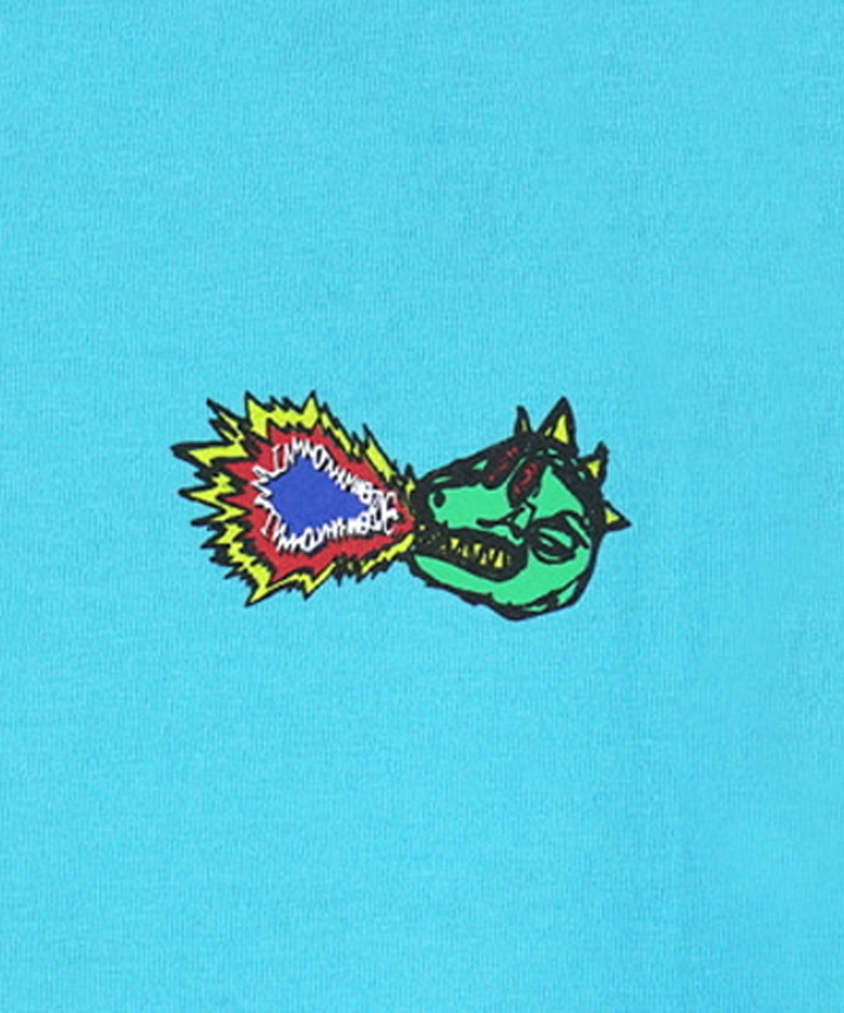 아임낫어휴먼비잉(I AM NOT A HUMAN BEING) FIRE CRACKER LOGO T-SHIRT - SKY BLUE