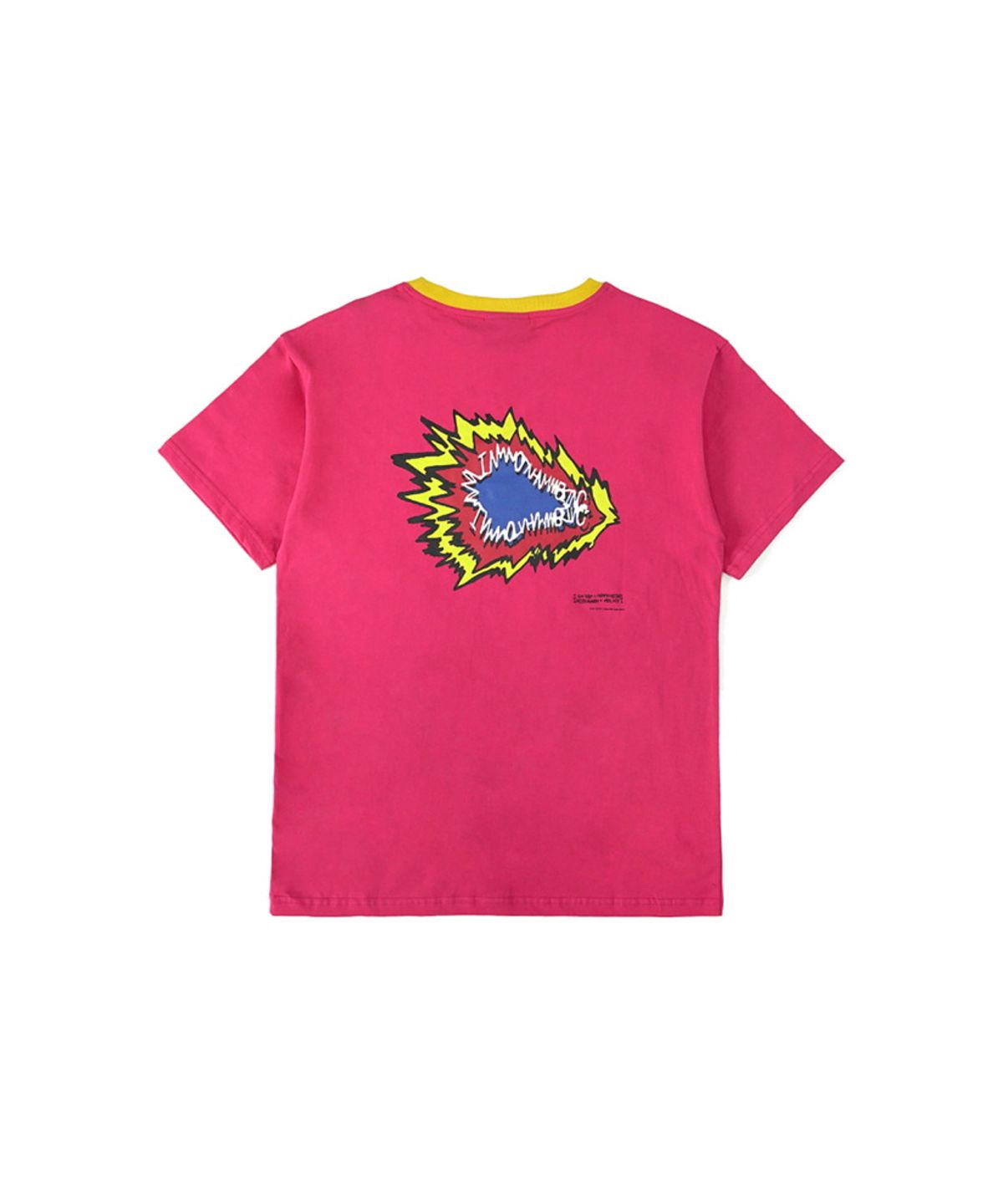 아임낫어휴먼비잉(I AM NOT A HUMAN BEING) FIRE CRACKER LOGO T-SHIRT - HOT PINK