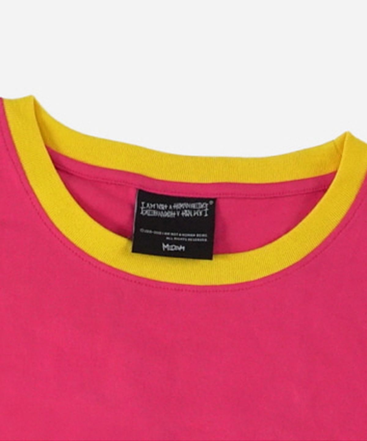 아임낫어휴먼비잉(I AM NOT A HUMAN BEING) FIRE CRACKER LOGO T-SHIRT - HOT PINK