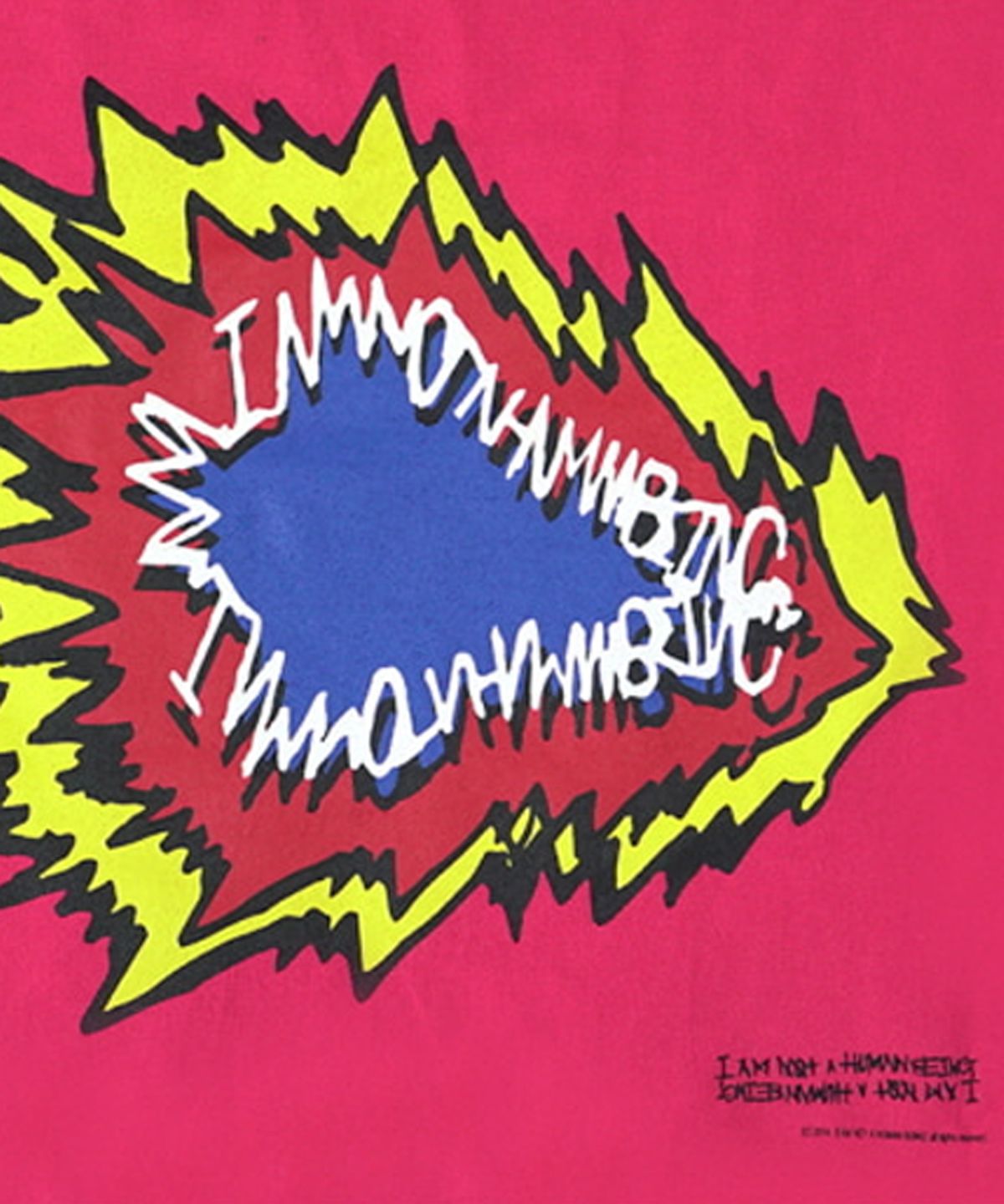 아임낫어휴먼비잉(I AM NOT A HUMAN BEING) FIRE CRACKER LOGO T-SHIRT - HOT PINK