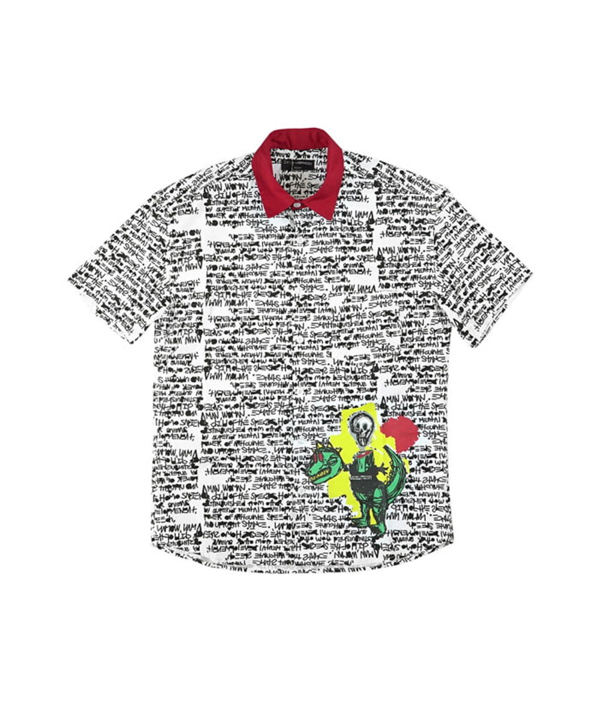 아임낫어휴먼비잉(I AM NOT A HUMAN BEING) NOT A HUMANBEING HAWAIIAN SHIRTS - WHITE