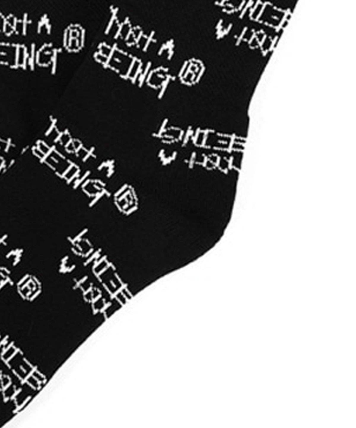 아임낫어휴먼비잉(I AM NOT A HUMAN BEING) BASIC PATTERN LOGO SOCKS   - BLACK