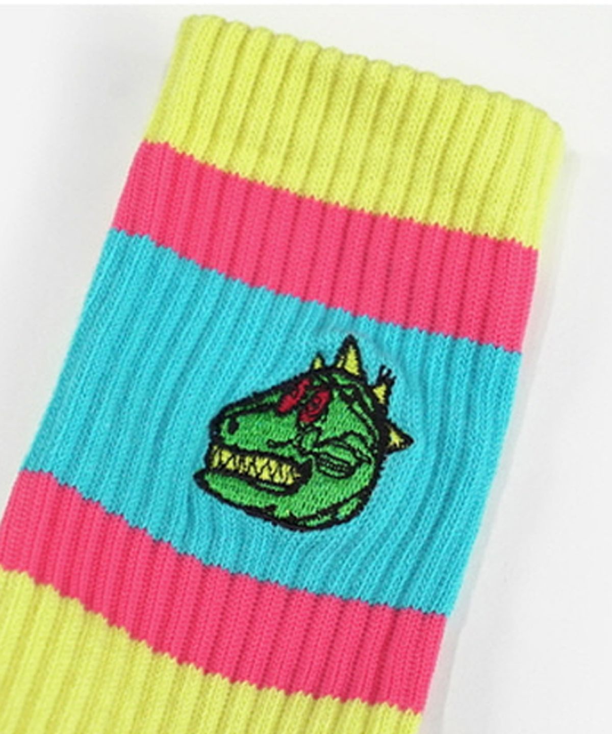 아임낫어휴먼비잉(I AM NOT A HUMAN BEING) DINO LOGO SOCKS - LEMON YELLOW