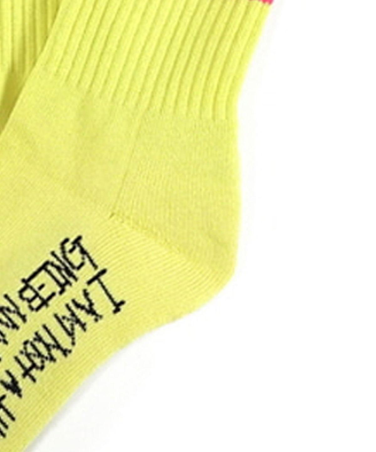 아임낫어휴먼비잉(I AM NOT A HUMAN BEING) DINO LOGO SOCKS - LEMON YELLOW