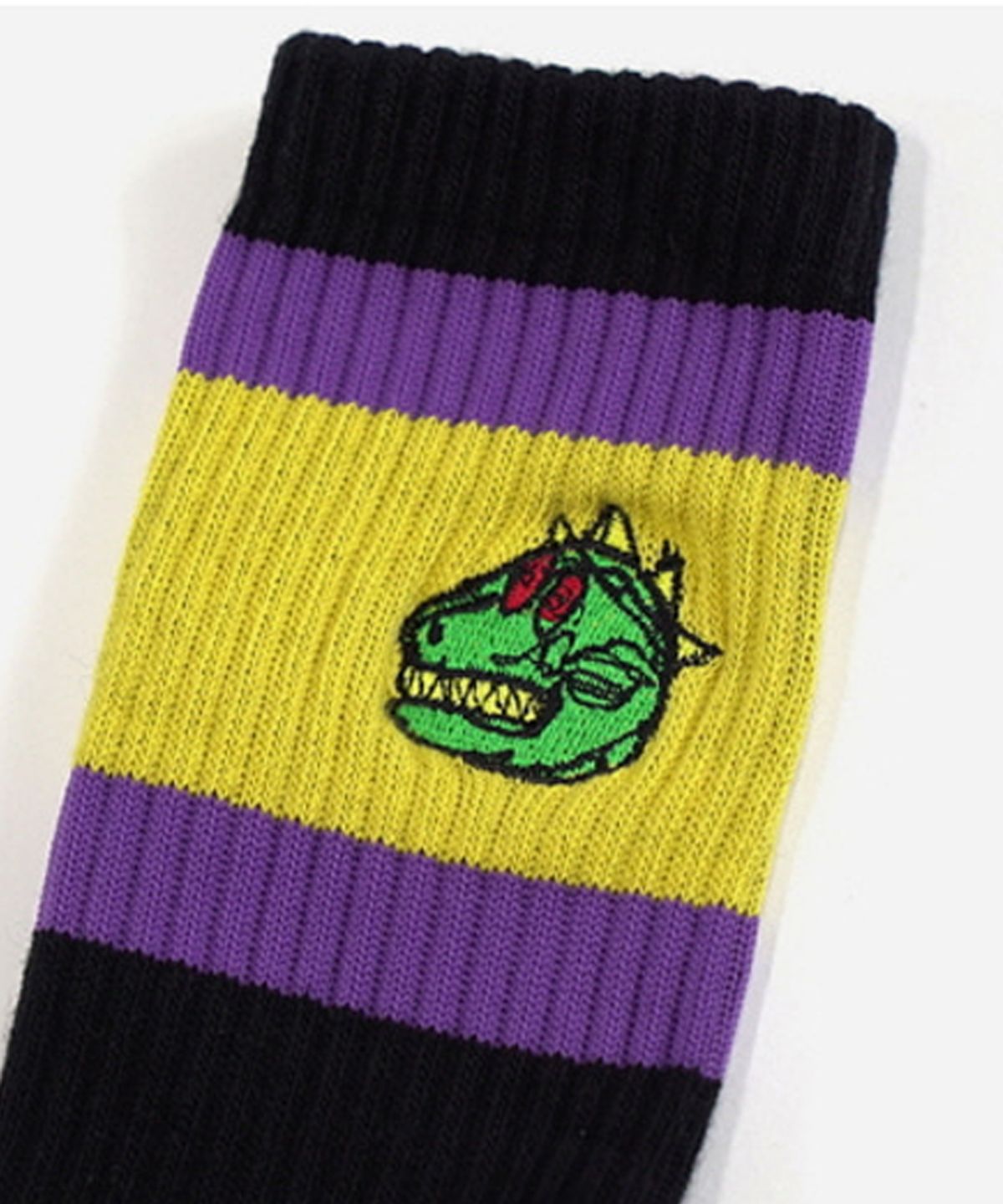 아임낫어휴먼비잉(I AM NOT A HUMAN BEING) DINO LOGO SOCKS - BLACK