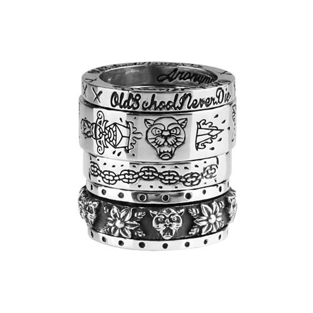 어나니머스아티즌(ANONYMOUS ARTISAN) Oldschool Spinner Ring - Panther Flower
