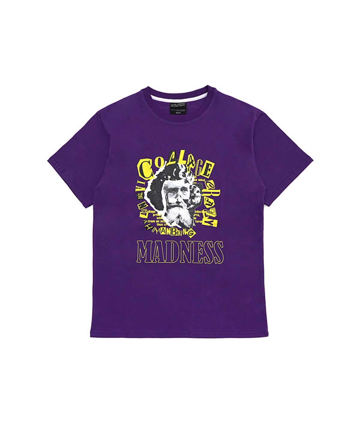 아임낫어휴먼비잉(I AM NOT A HUMAN BEING) MADNESS COLLAGE T-SHIRT - PURPLE