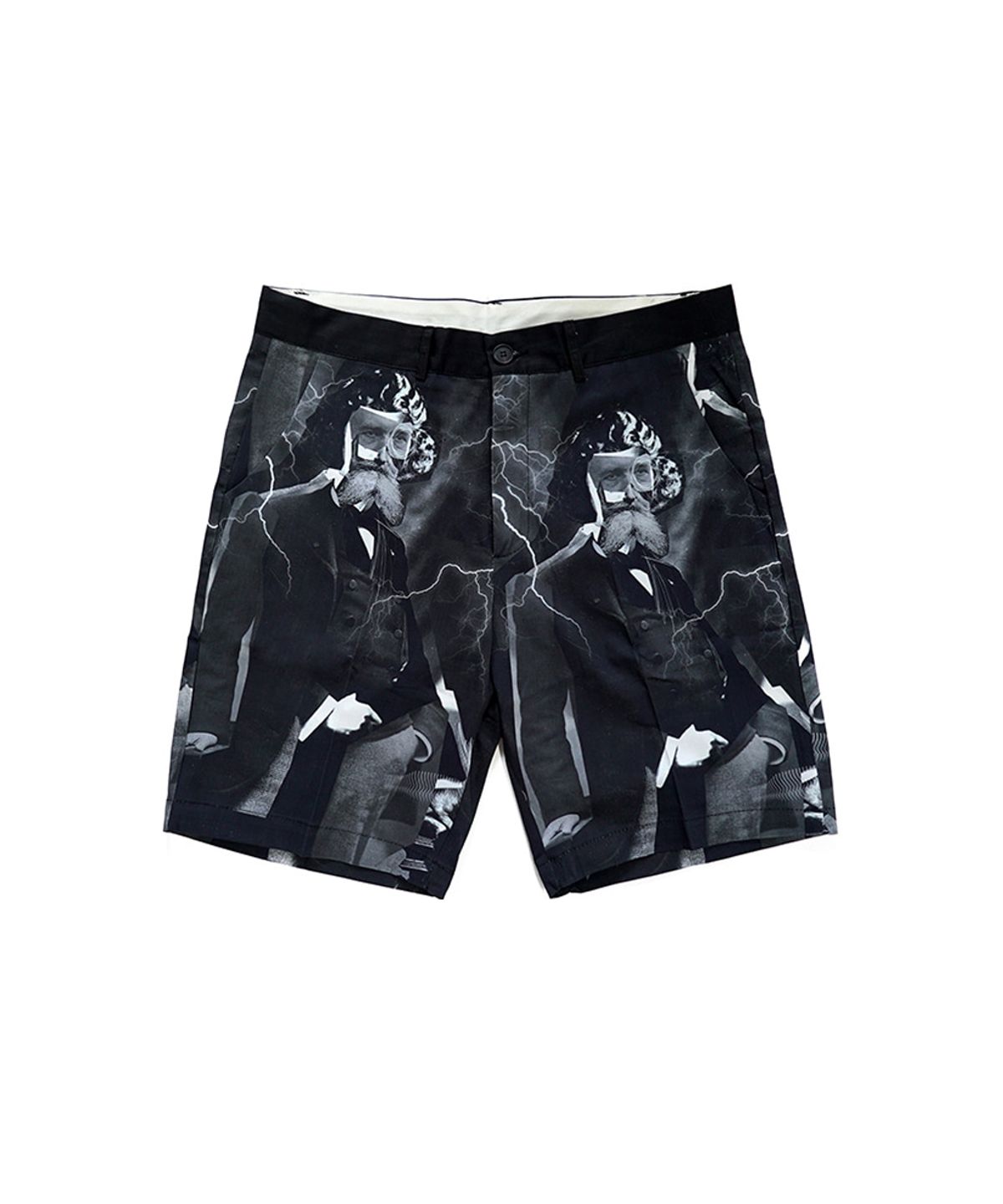 아임낫어휴먼비잉(I AM NOT A HUMAN BEING) MADNESS PRINT SHORTS - BLACK