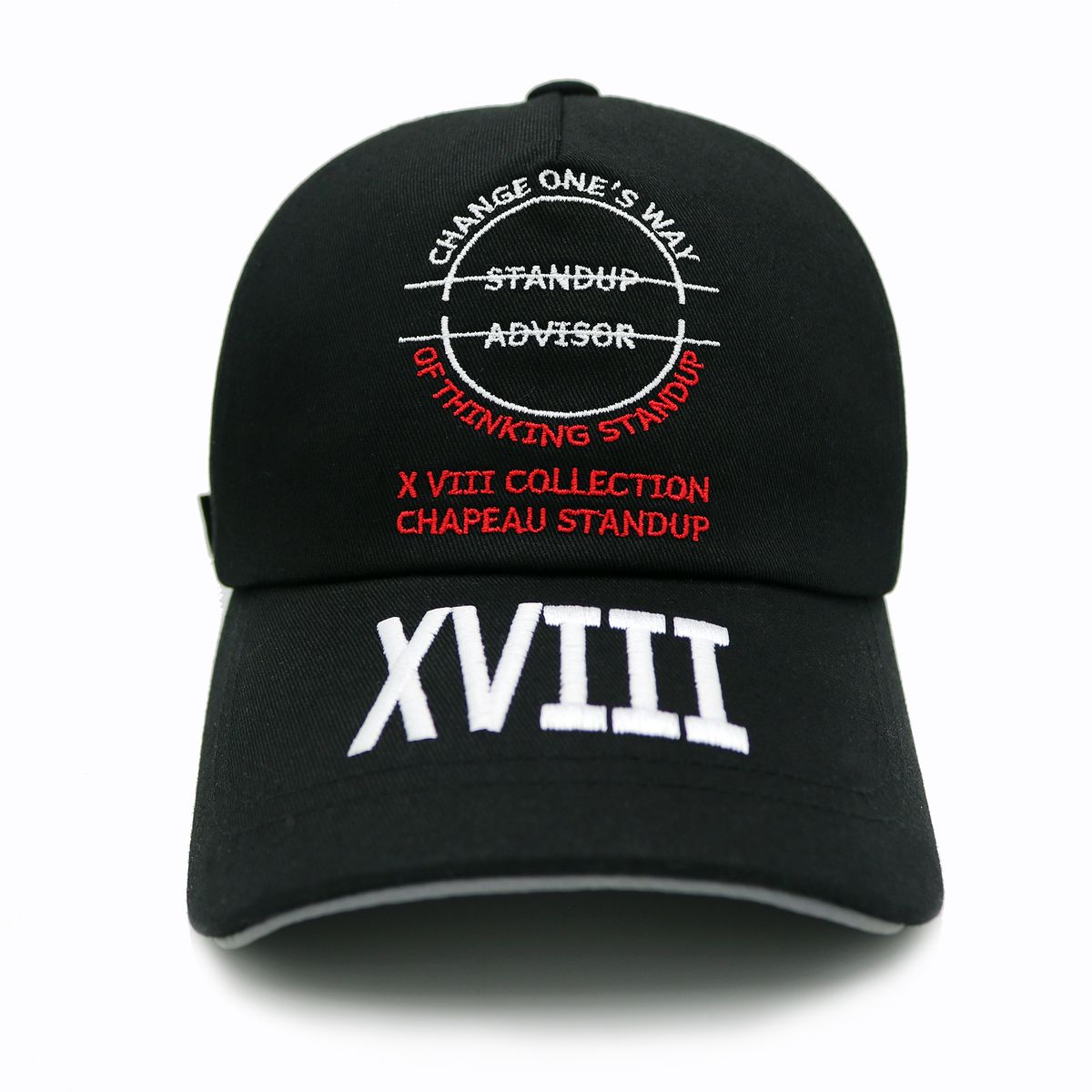 스탠드업(STANDUP) XVIII_5  블랙 컬러 볼캡(라이트핏)