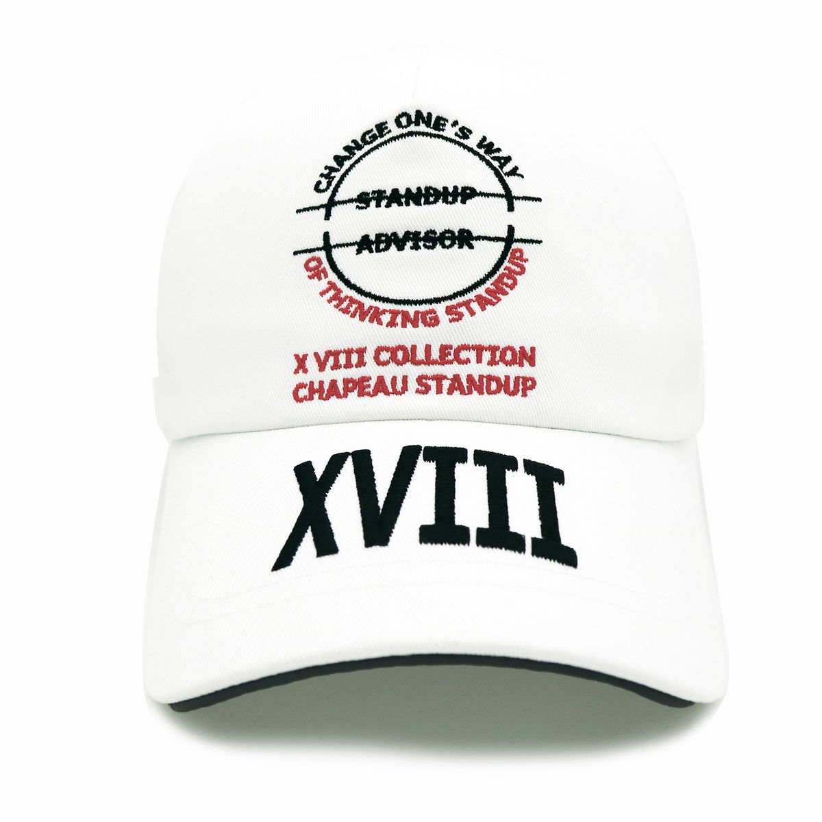 스탠드업(STANDUP) XVIII_5  화이트 컬러 볼캡(라이트핏)