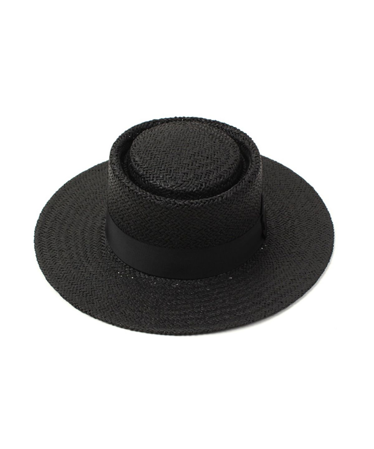 유니버셜 케미스트리(UNIVERSAL CHEMISTRY) Home Black Flat Fedora 썸머페도라