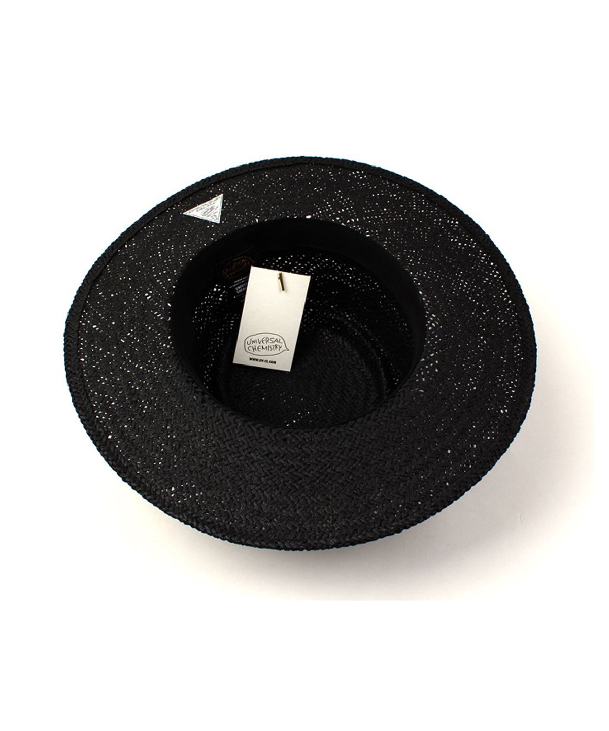 유니버셜 케미스트리(UNIVERSAL CHEMISTRY) Home Black Flat Fedora 썸머페도라