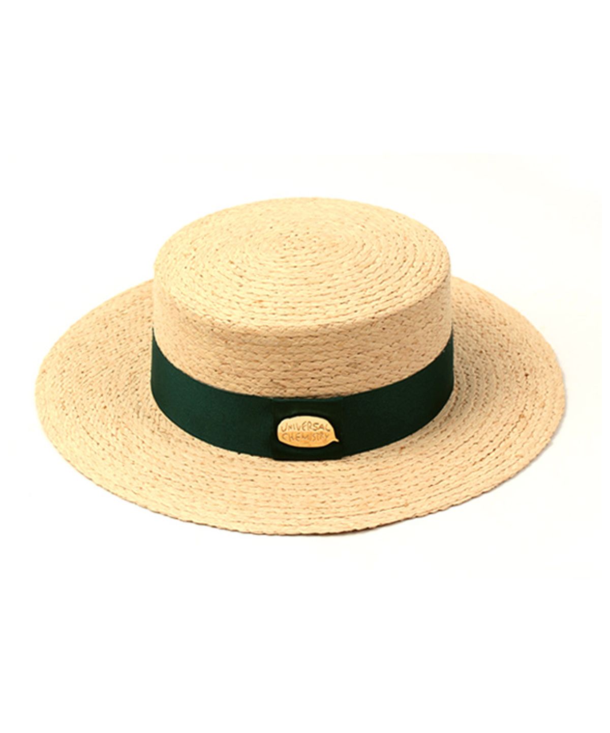 유니버셜 케미스트리(UNIVERSAL CHEMISTRY) Green Line Radia Beige Flat Fedora 썸머페도라