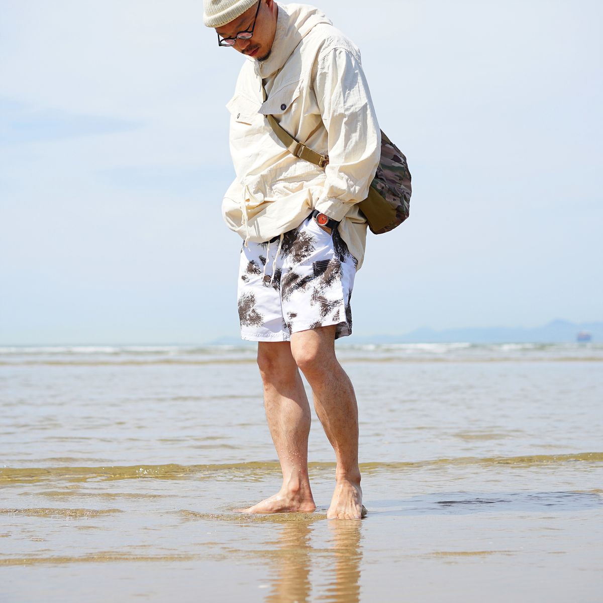 와이엠씨엘케이와이(YMCL KY) Camouflage Swim Pants - Snow