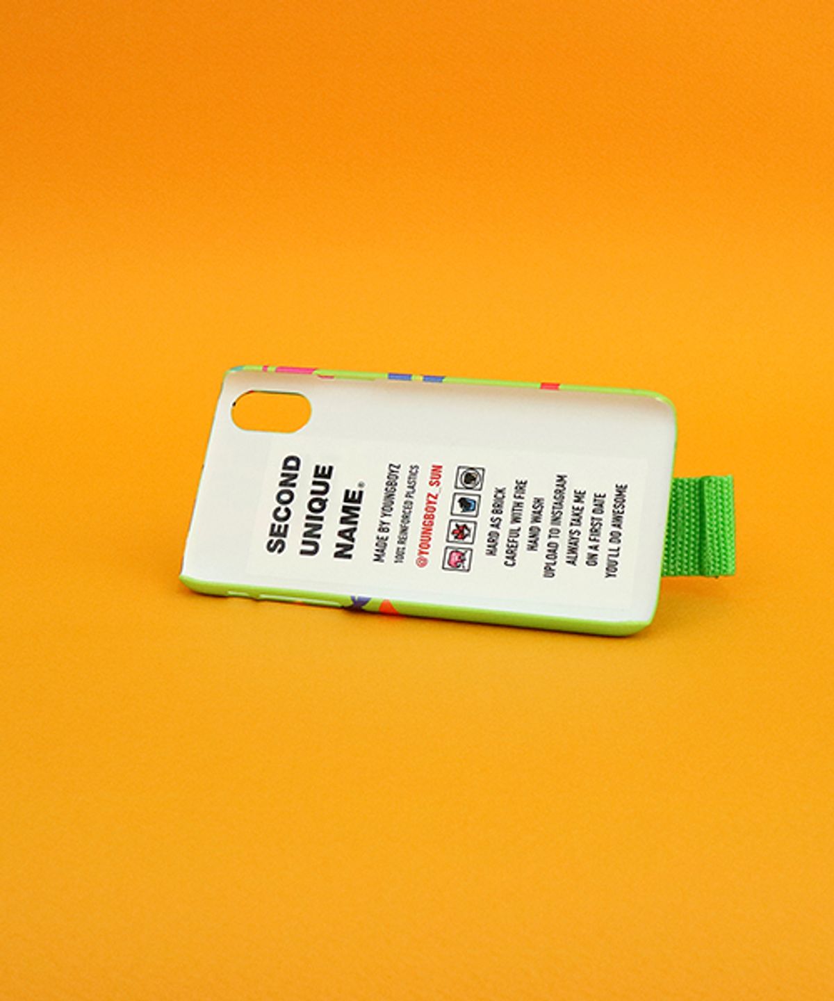 세컨드유니크네임(SECOND UNIQUE NAME) SUN CASE GRAPHIC FLOWER GREEN YELLOW GREEN (BELT)