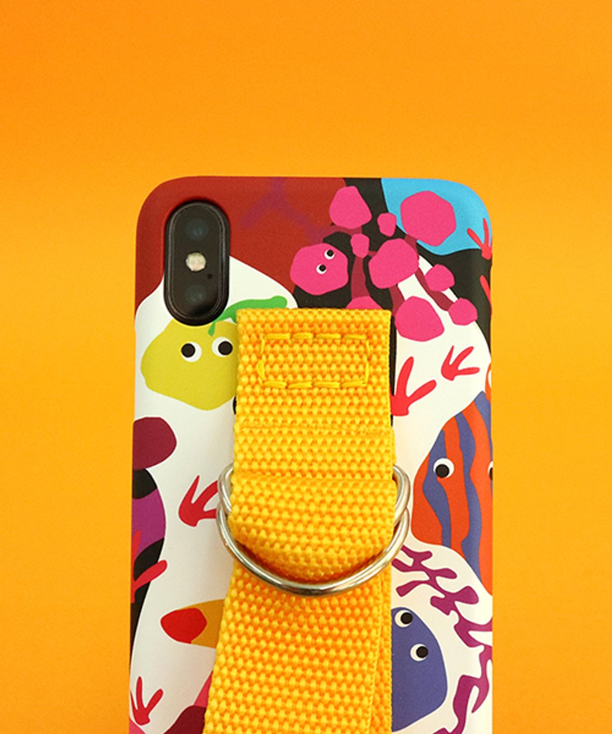 세컨드유니크네임(SECOND UNIQUE NAME) SUN CASE GRAPHIC FRUIT WHITE YELLOW (BELT)