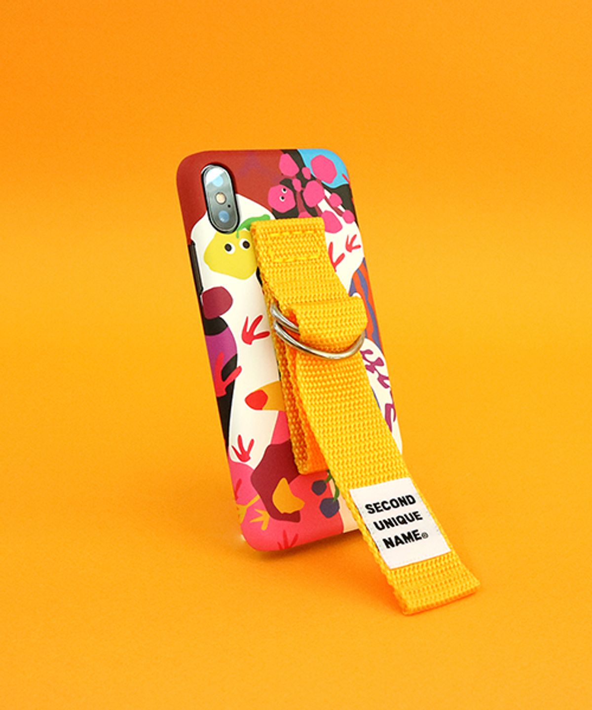 세컨드유니크네임(SECOND UNIQUE NAME) SUN CASE GRAPHIC FRUIT WHITE YELLOW (BELT)