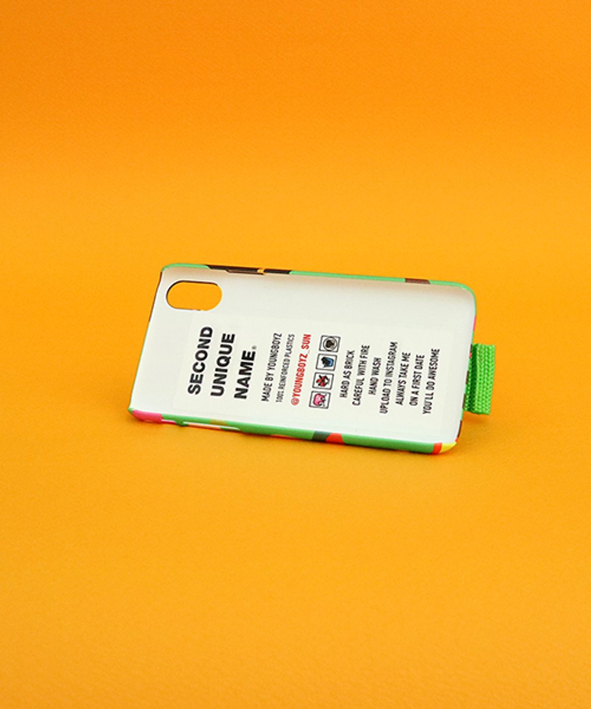 세컨드유니크네임(SECOND UNIQUE NAME) SUN CASE GRAPHIC HUMAN GREEN YELLOW GREEN (BELT)