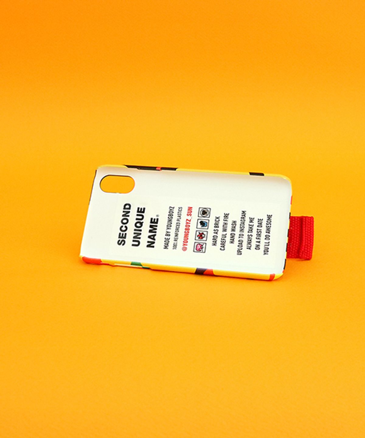 세컨드유니크네임(SECOND UNIQUE NAME) SUN CASE GRAPHIC HUMAN ORANGE RED (BELT)