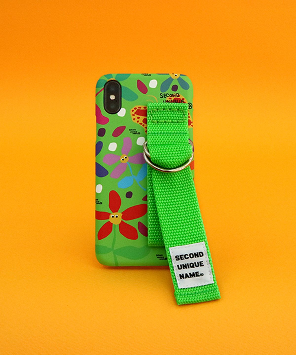 세컨드유니크네임(SECOND UNIQUE NAME) SUN CASE GRAPHIC FLOWER GREEN YELLOW GREEN (CARD)