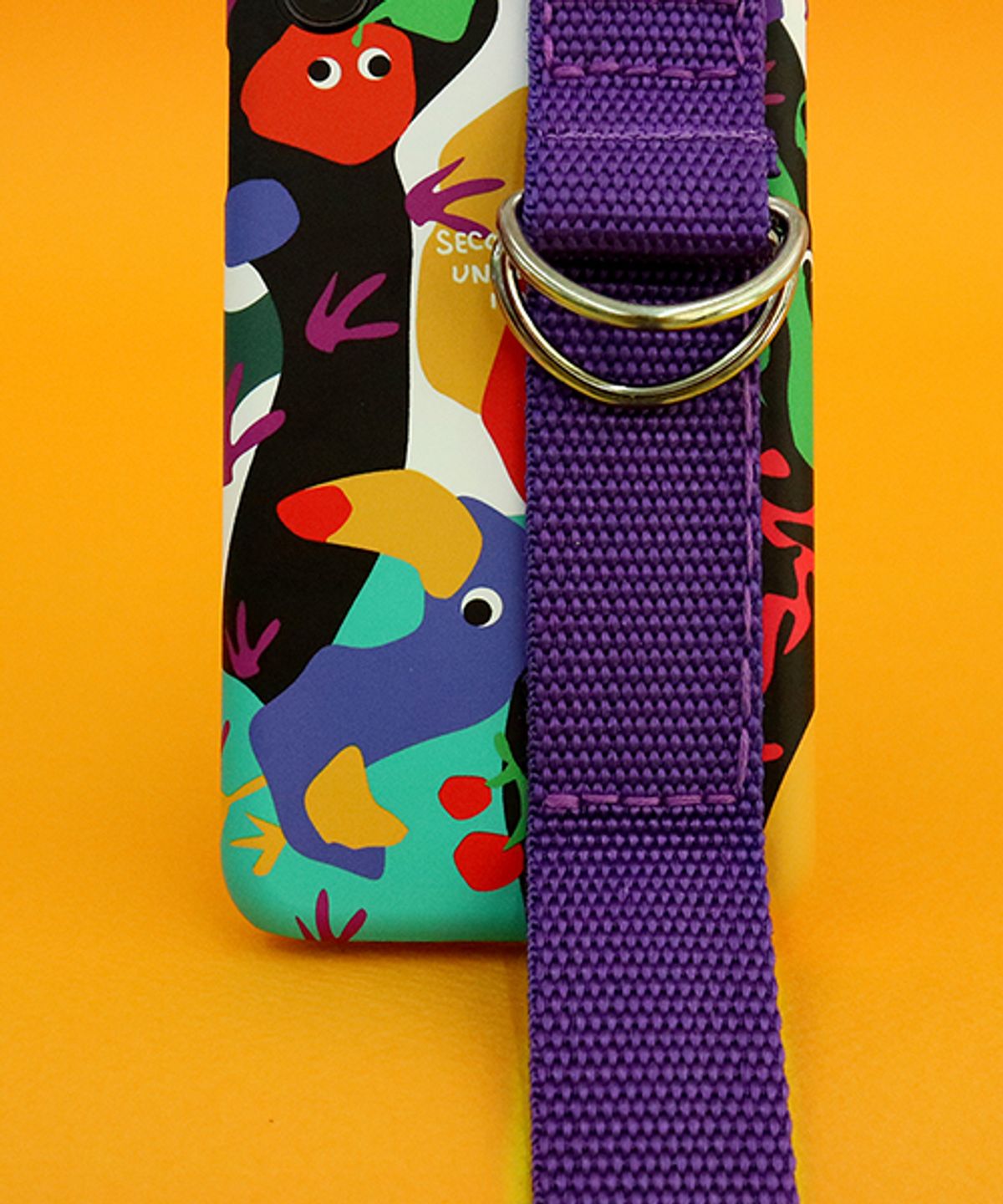 세컨드유니크네임(SECOND UNIQUE NAME) SUN CASE GRAPHIC FRUIT BLACK PURPLE (CARD)