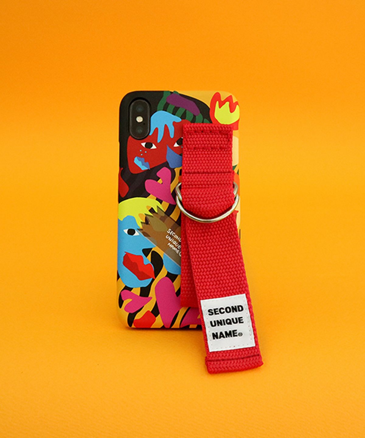 세컨드유니크네임(SECOND UNIQUE NAME) SUN CASE GRAPHIC HUMAN ORANGE RED (CARD)