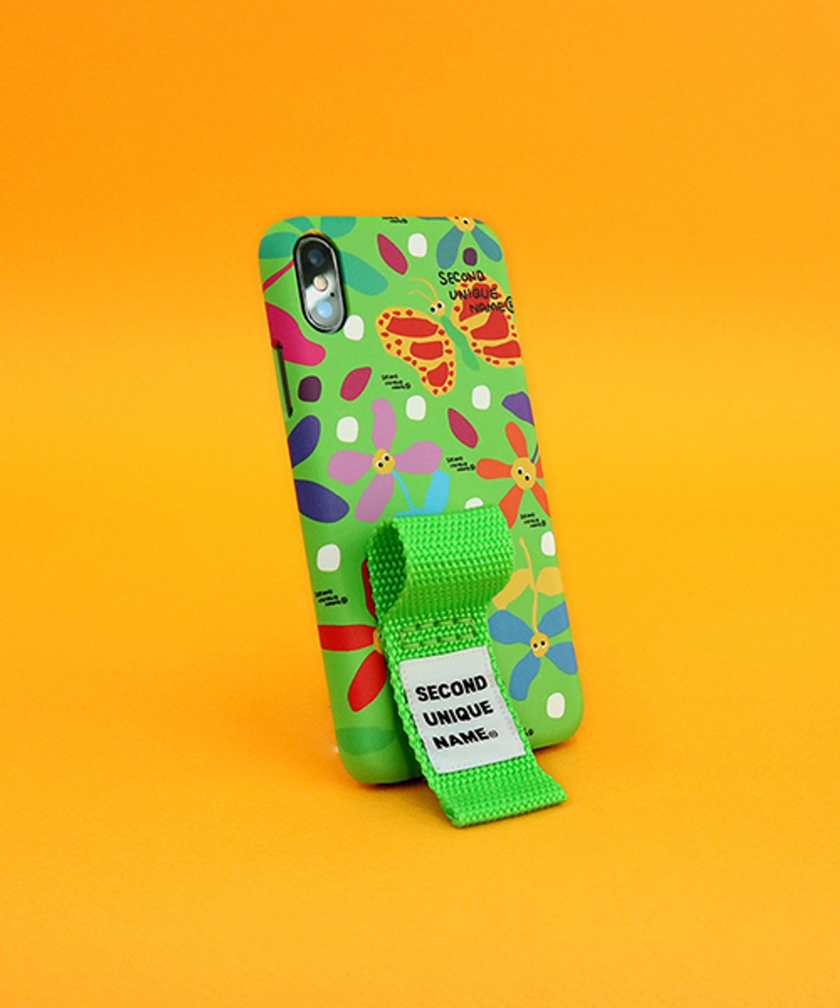 세컨드유니크네임(SECOND UNIQUE NAME) SUN CASE GRAPHIC FLOWER GREEN YELLOW GREEN (FINGER)