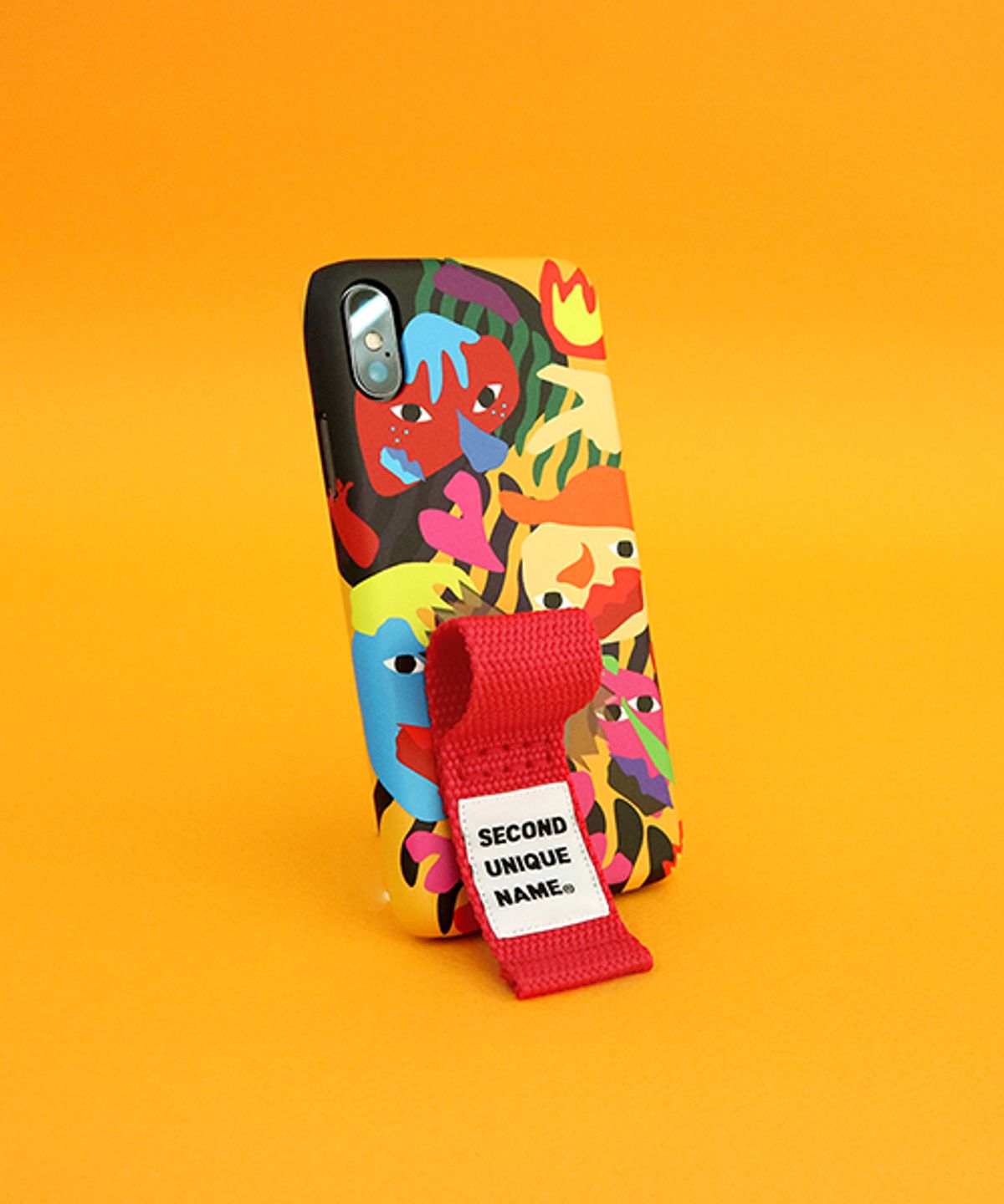 세컨드유니크네임(SECOND UNIQUE NAME) SUN CASE GRAPHIC HUMAN ORANGE RED (FINGER)
