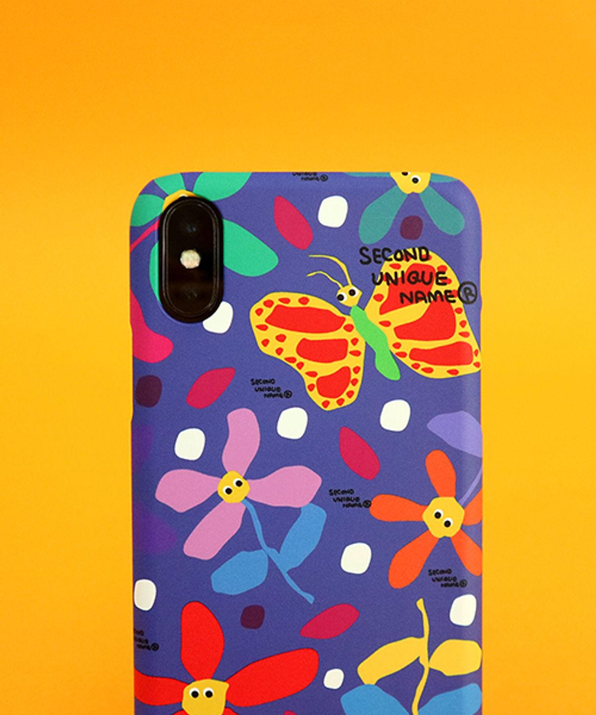 세컨드유니크네임(SECOND UNIQUE NAME) SUN CASE GRAPHIC FLOWER BLUE