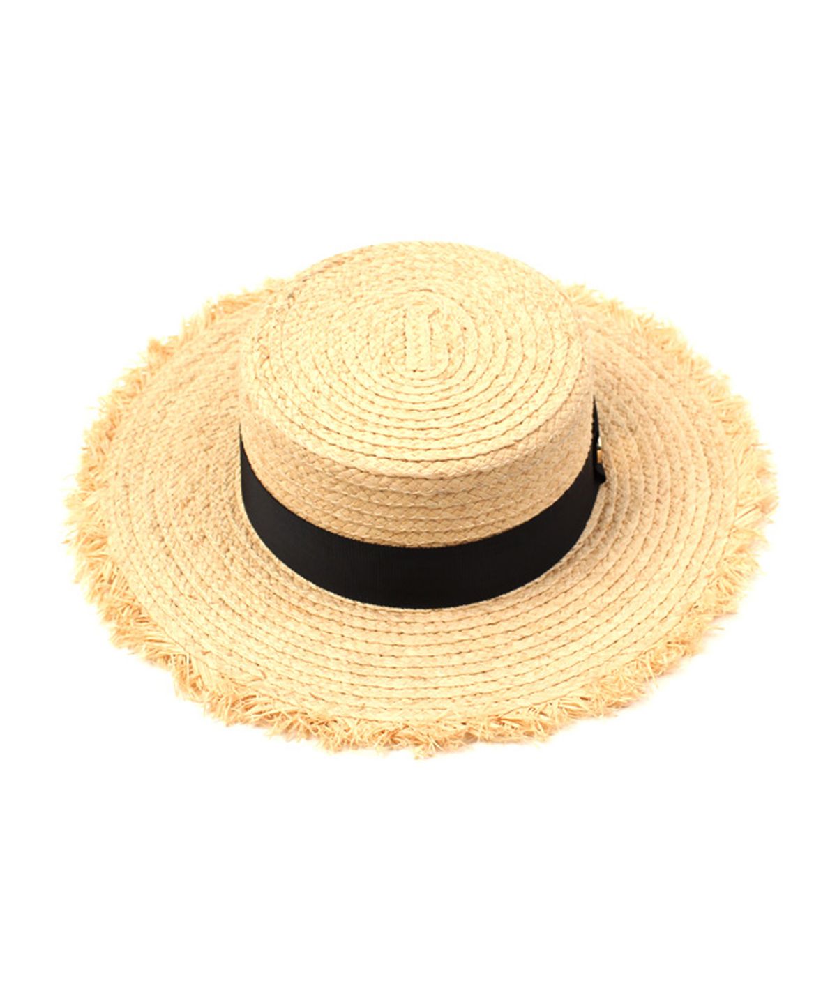 유니버셜 케미스트리(UNIVERSAL CHEMISTRY) Gold Metal Natural Flat Fedora 썸머페도라