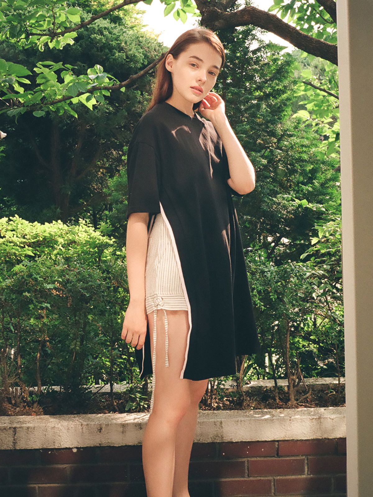 느와(NOIR) Slit Dress (BK)