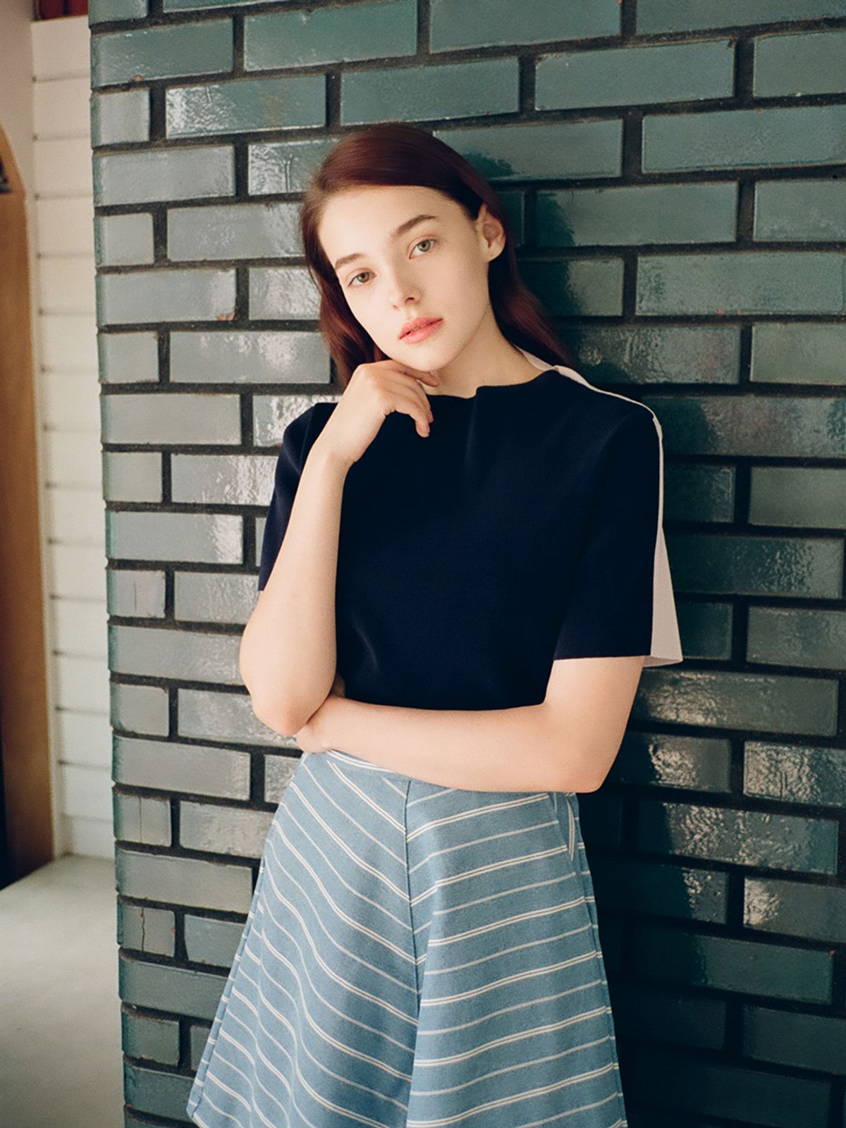 느와(NOIR) V Skirt (LB)