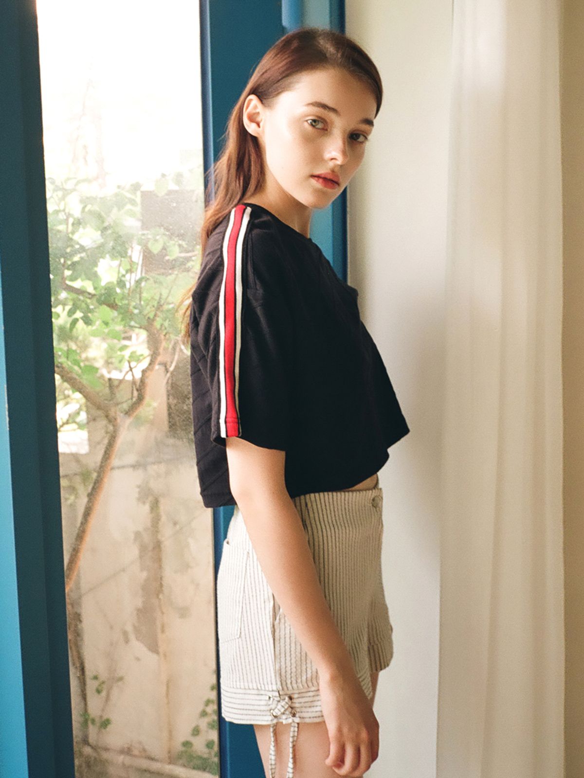 느와(NOIR) Jacquard T-Shirts (BK)