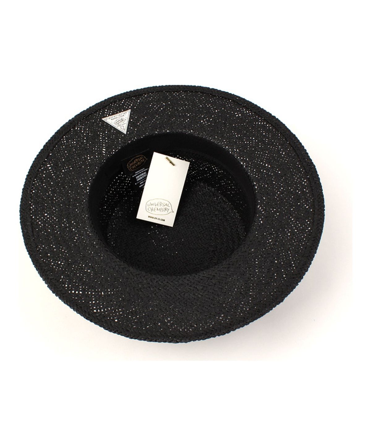 유니버셜 케미스트리(UNIVERSAL CHEMISTRY) Black Flat Panama Hat 파나마햇