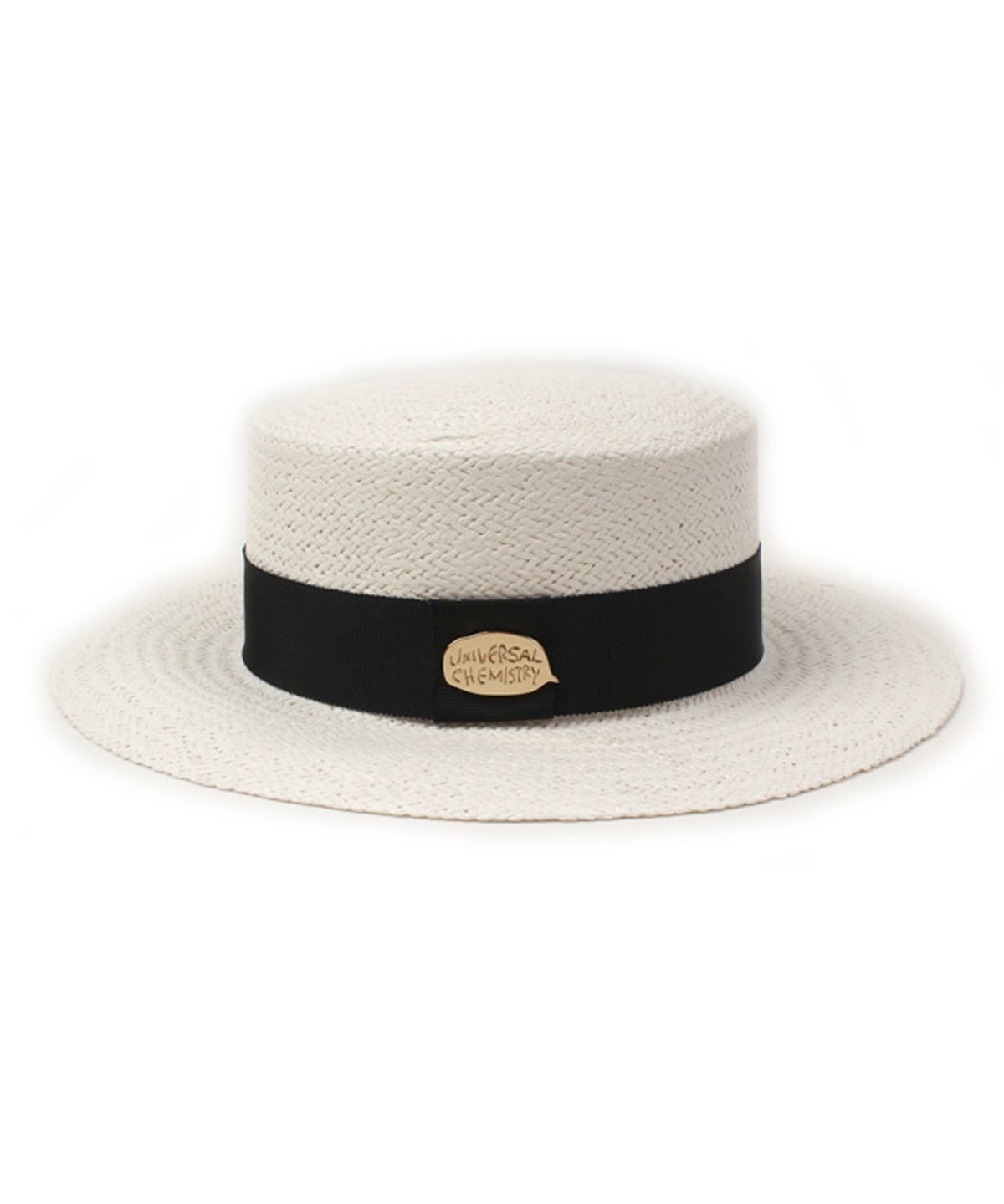 유니버셜 케미스트리(UNIVERSAL CHEMISTRY) White Flat Panama Hat 파나마햇