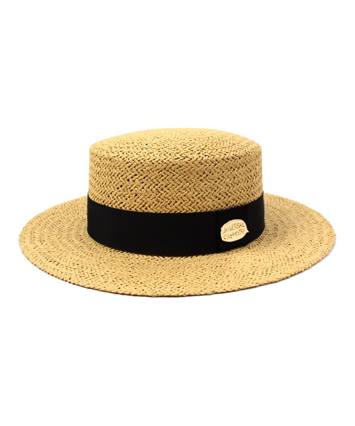 유니버셜 케미스트리(UNIVERSAL CHEMISTRY) Beige Flat Panama Hat 파나마햇