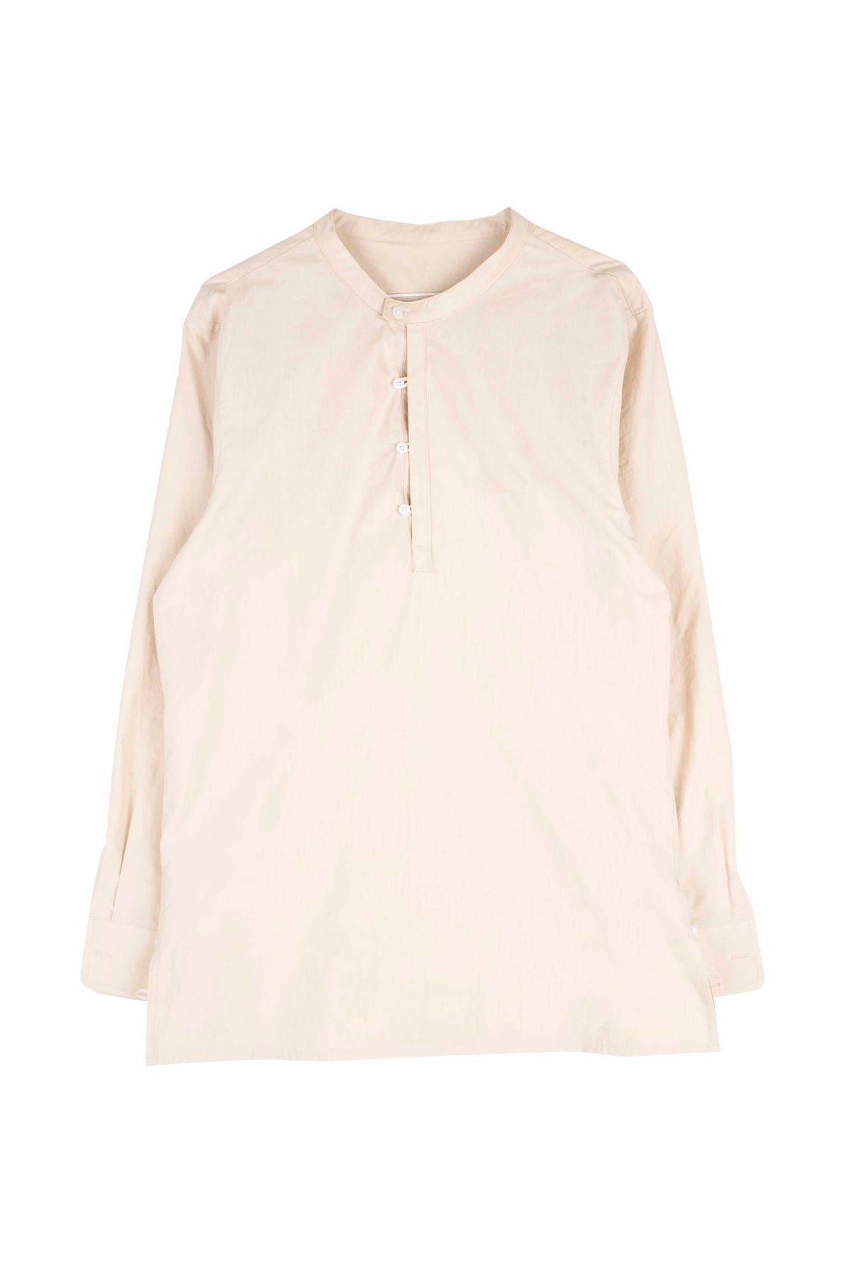 에스아이씨(S.I.C) BANDED COLLAR & HALF PLACKET TUNIC [CREAM BEIGE]
