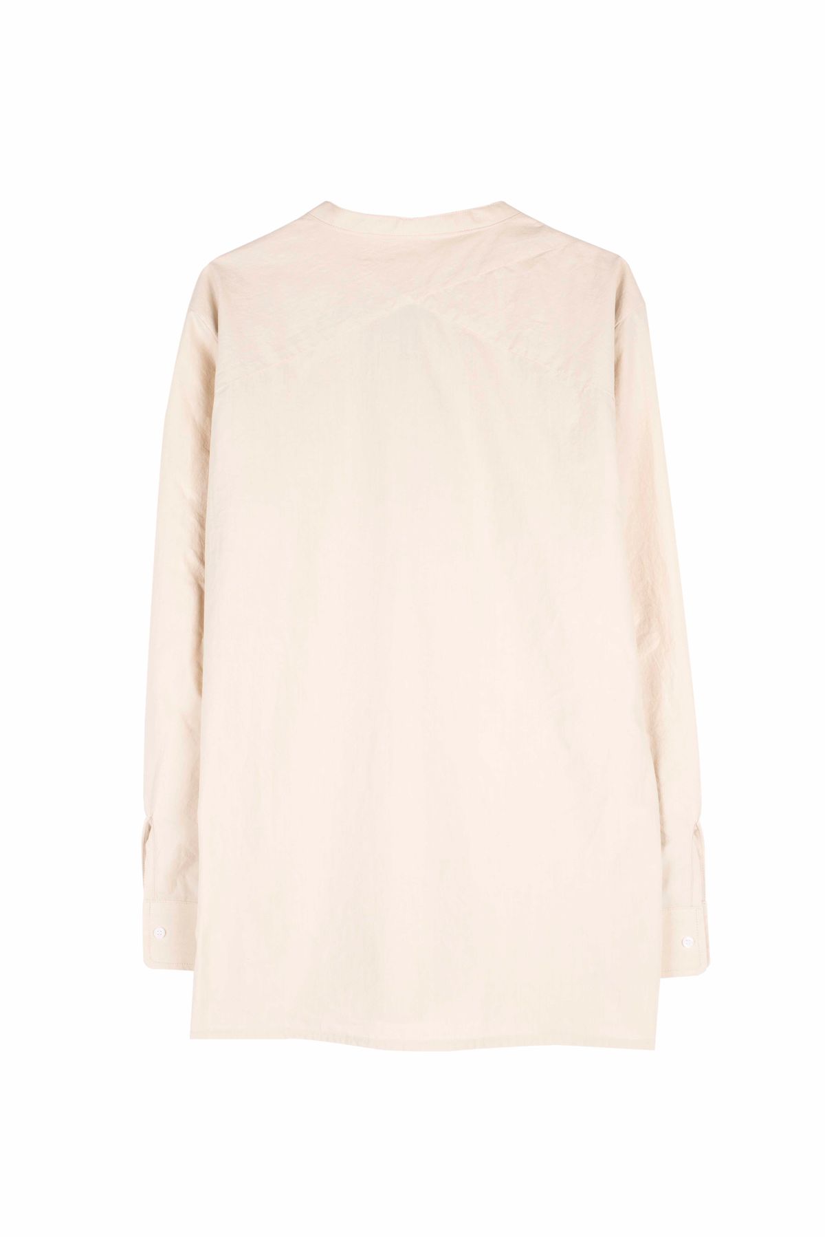 에스아이씨(S.I.C) BANDED COLLAR & HALF PLACKET TUNIC [CREAM BEIGE]