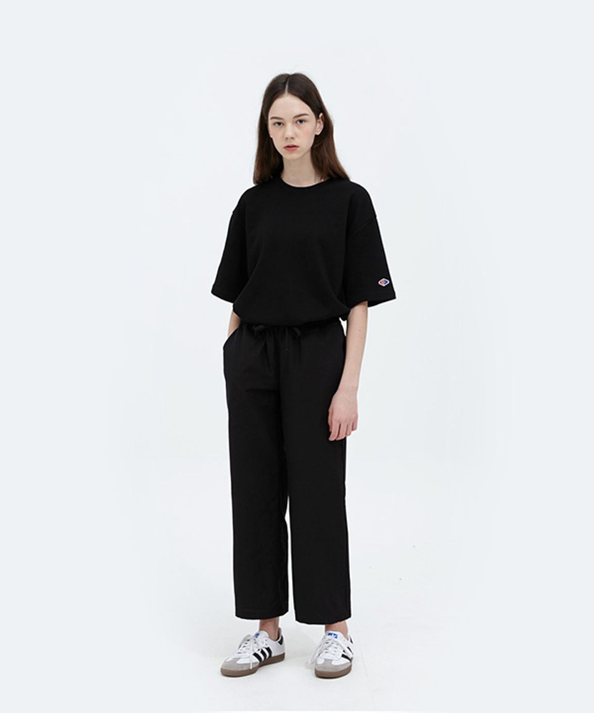 어커버(ACOVER) [2pack]린넨 라이크 9부 세미 와이드 밴딩 팬츠