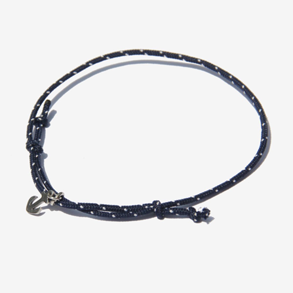 러쉬오프(RUSH OFF) Unisex Marine Anchor Fabric 2 Ankle Bracelet Set/ 마린 닻 페브릭 발찌세트