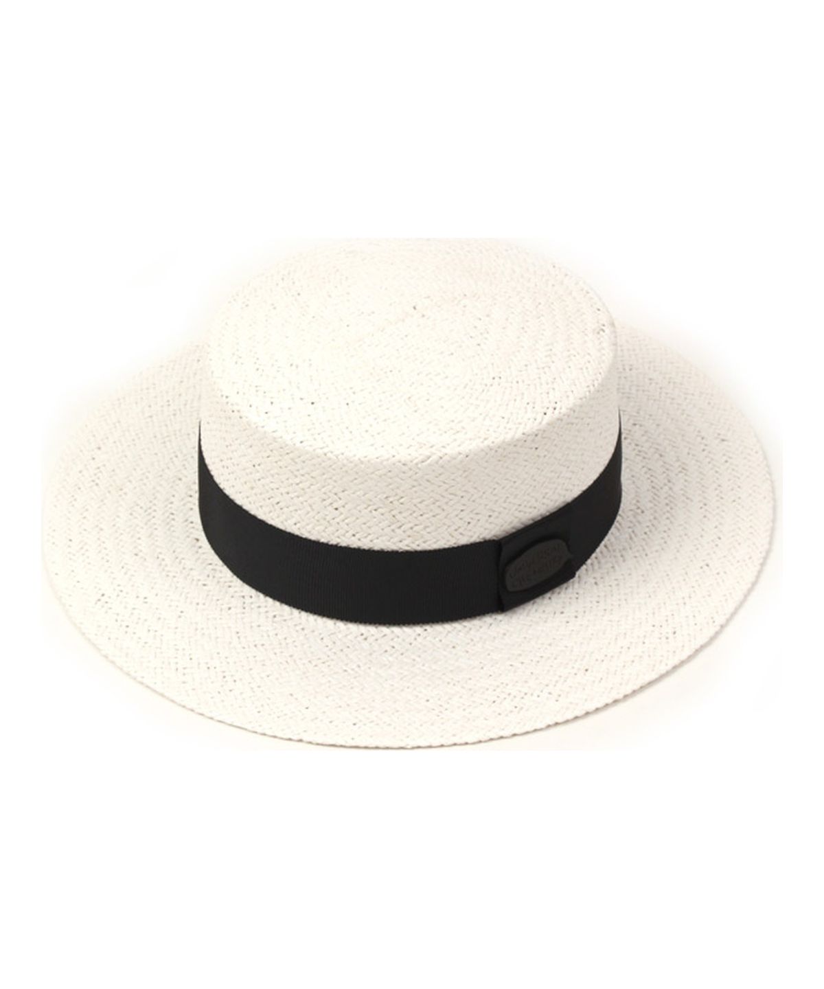 유니버셜 케미스트리(UNIVERSAL CHEMISTRY) Black Metal White Flat Panama Hat 파나마햇