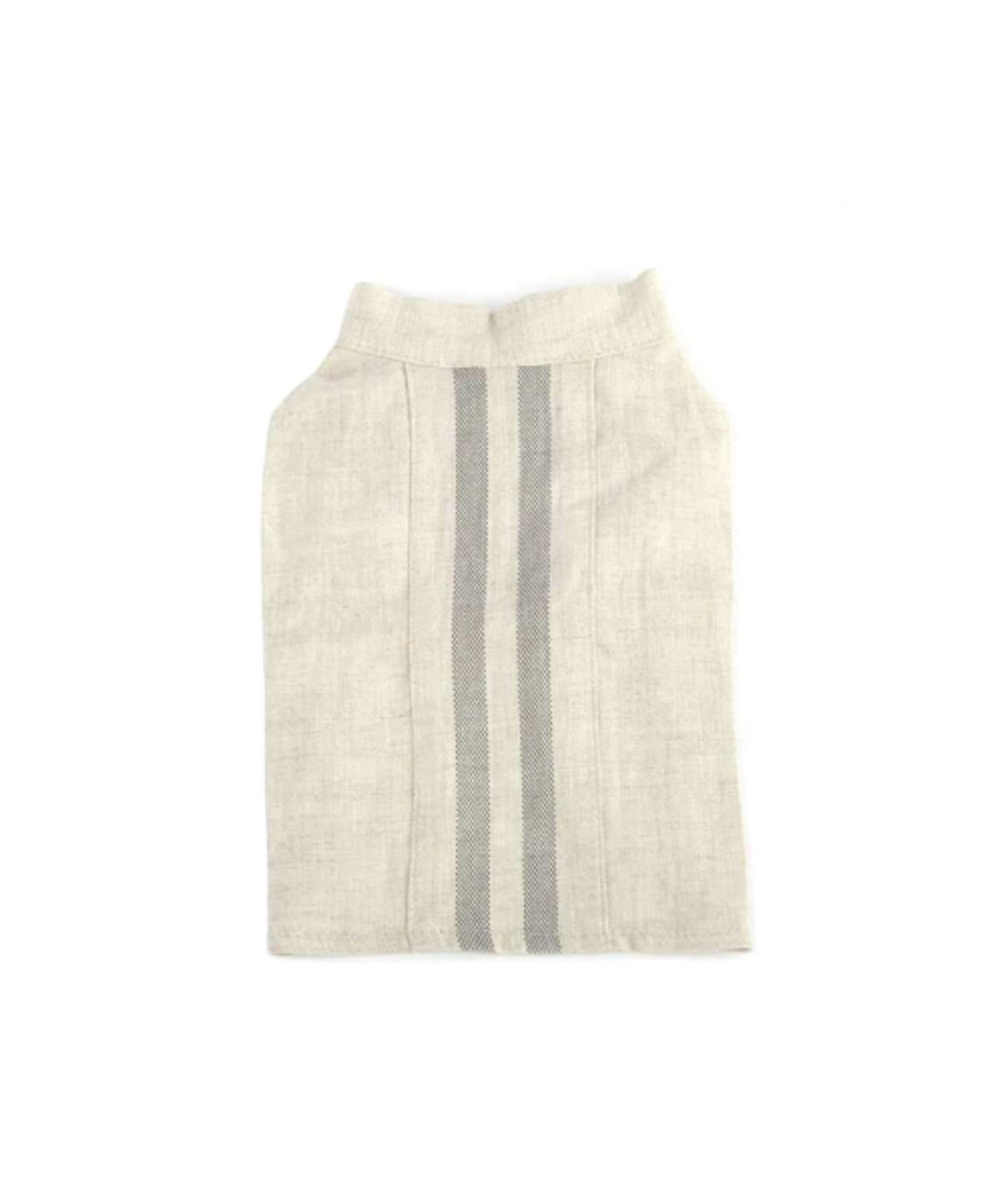 몽슈슈(MONCHOUCHOU) Linen Henley Neckline_Ivory